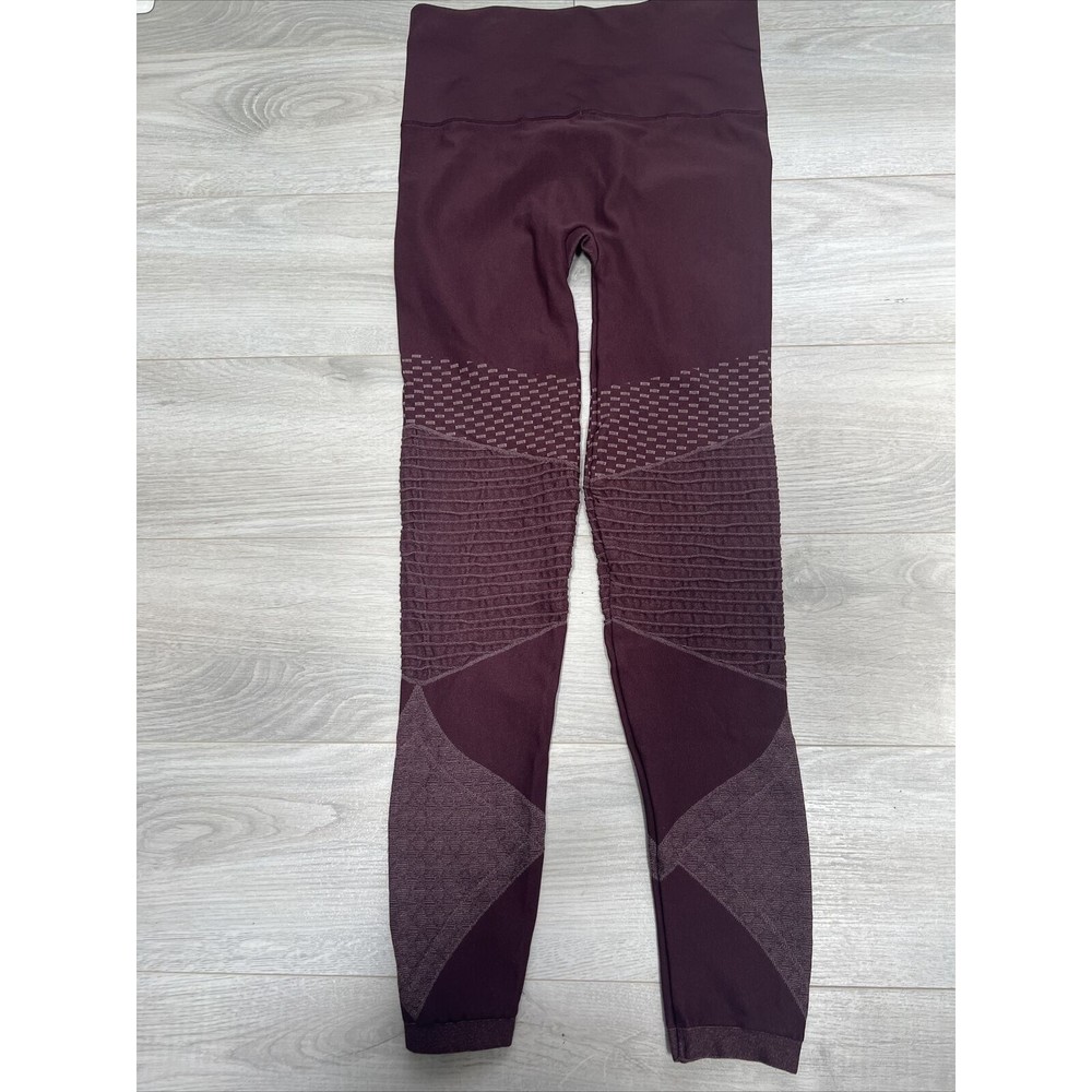SPANX Look at Me Now Seamless Moto Leggings in Wine - Size Medium - Picture 5 of 5